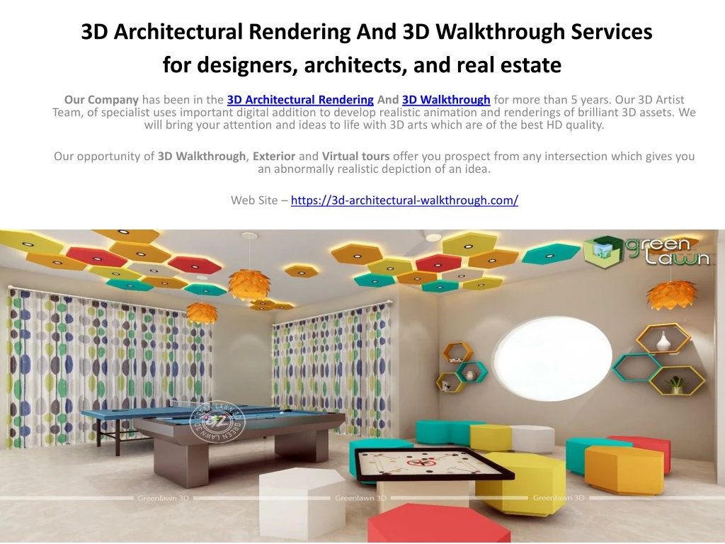 3d architectural rendering and 3d walkthrough