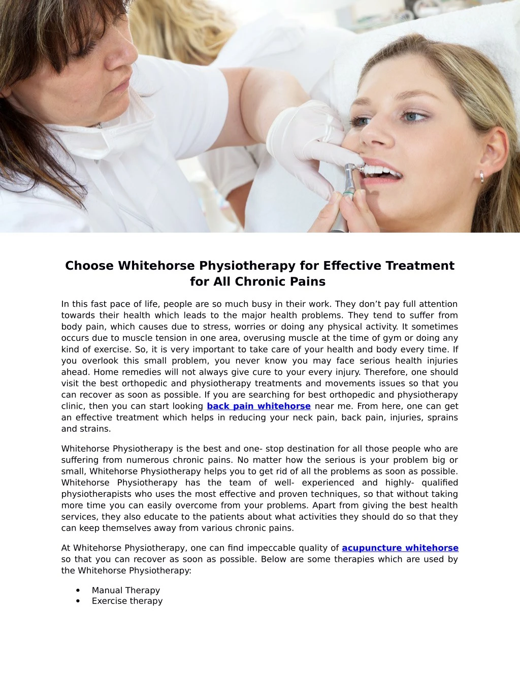 choose whitehorse physiotherapy for effective