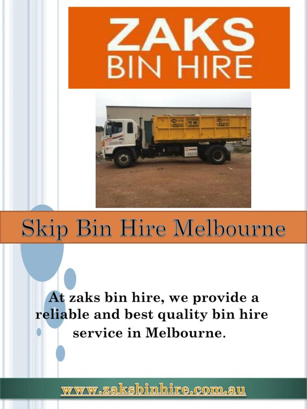 Skip Bin Hire Melbourne