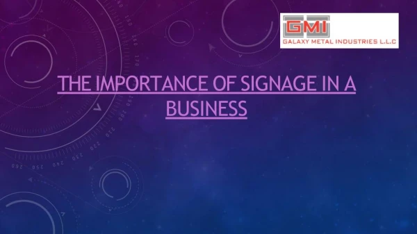 Street Signage Supplier in Dubai - Galaxy Metal Industries