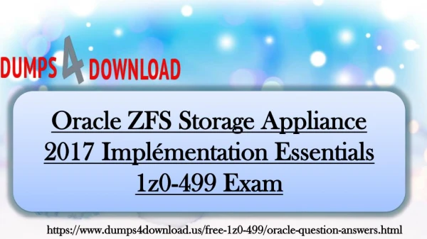 Where can I download 1Z0-499 Exam Study Material - Get Updated 1Z0-499 Braindumps Dumps4download