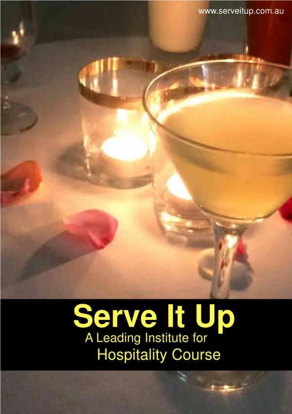 Serve It Up- Leading Institute for Hospitality Course