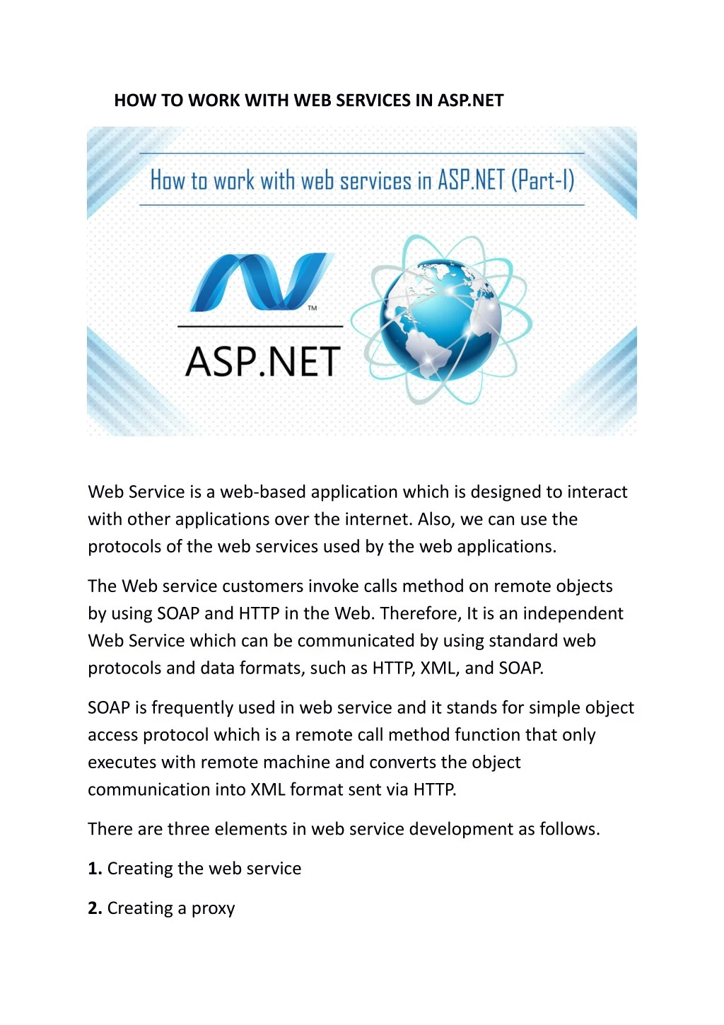 how to work with web services in asp net