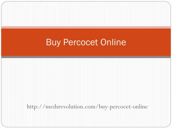 Buy Percocet Online - Meds Revolution