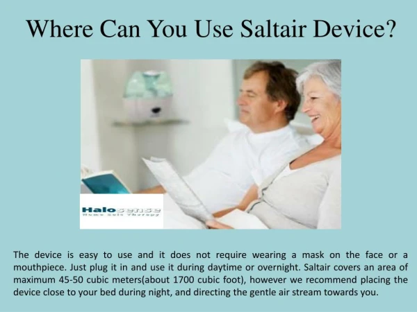 Where Can You Use Saltair Device?