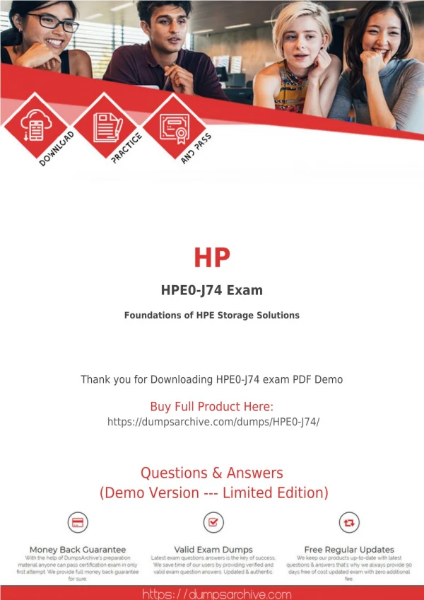 HPE0-J74 Exam Dumps [Authentic & Updated] | DumpsArchive HP HPE0-J74 Questions PDF