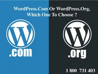 WordPress.Org Or WordPress.Com, Which One To Choose ? - slide 1