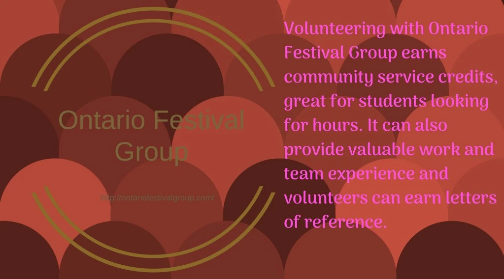 volunteering with ontario festival group earns
