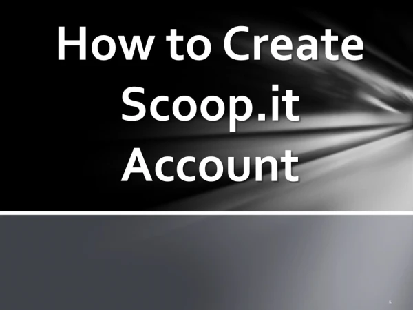 How to create scoop.it account