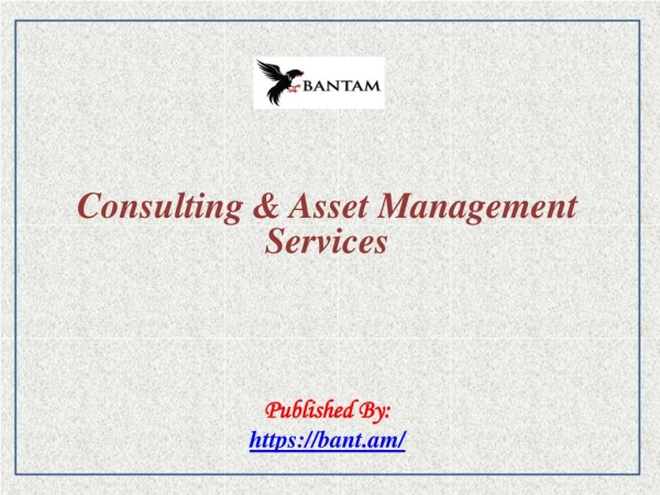 Consulting & Asset Management Services