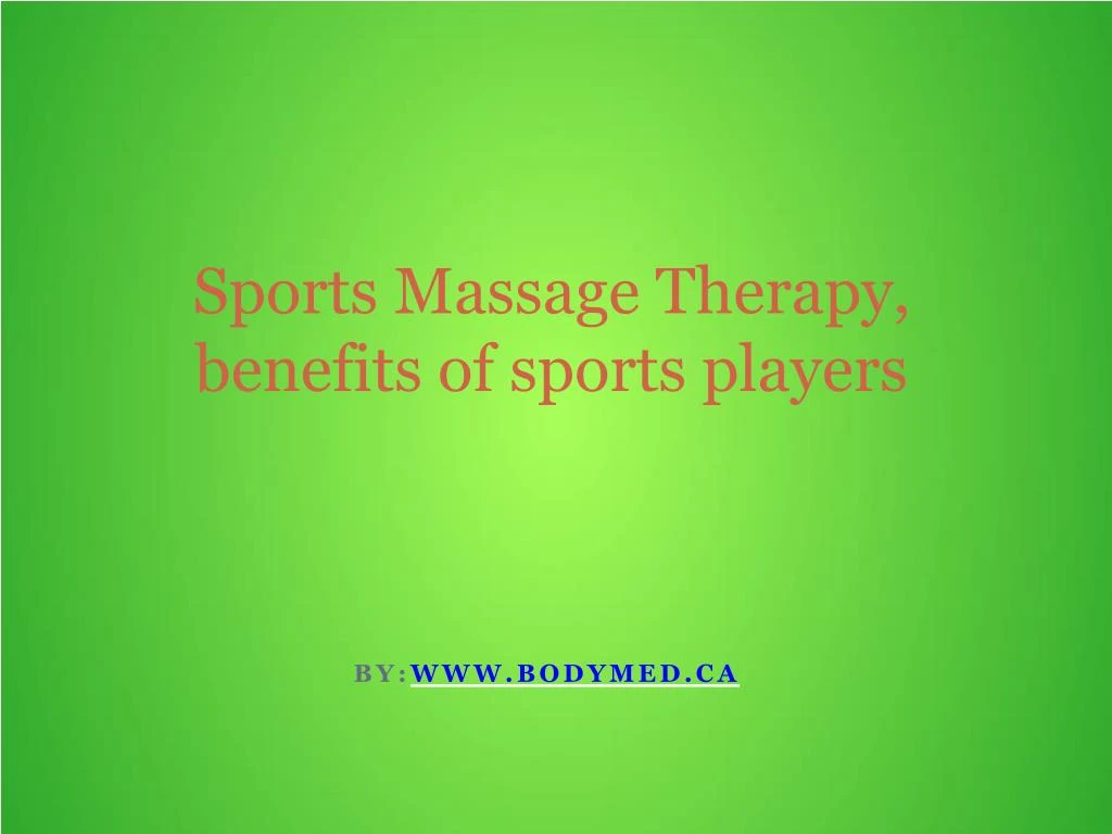sports massage therapy benefits of sports players