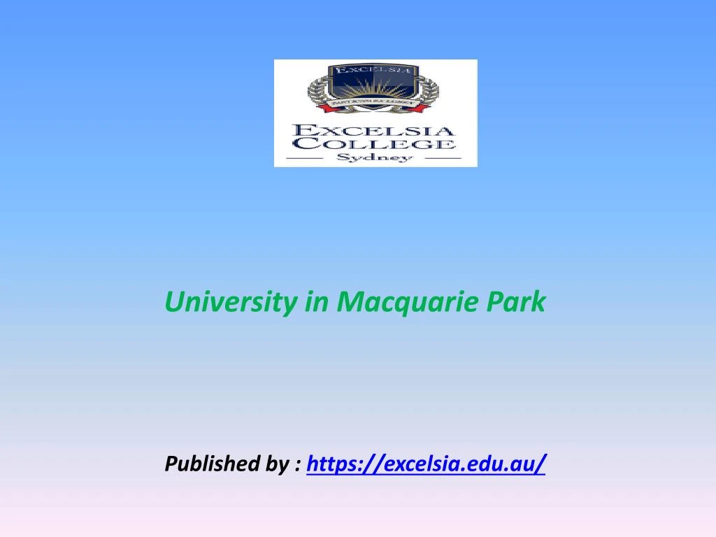 university in macquarie park published by https