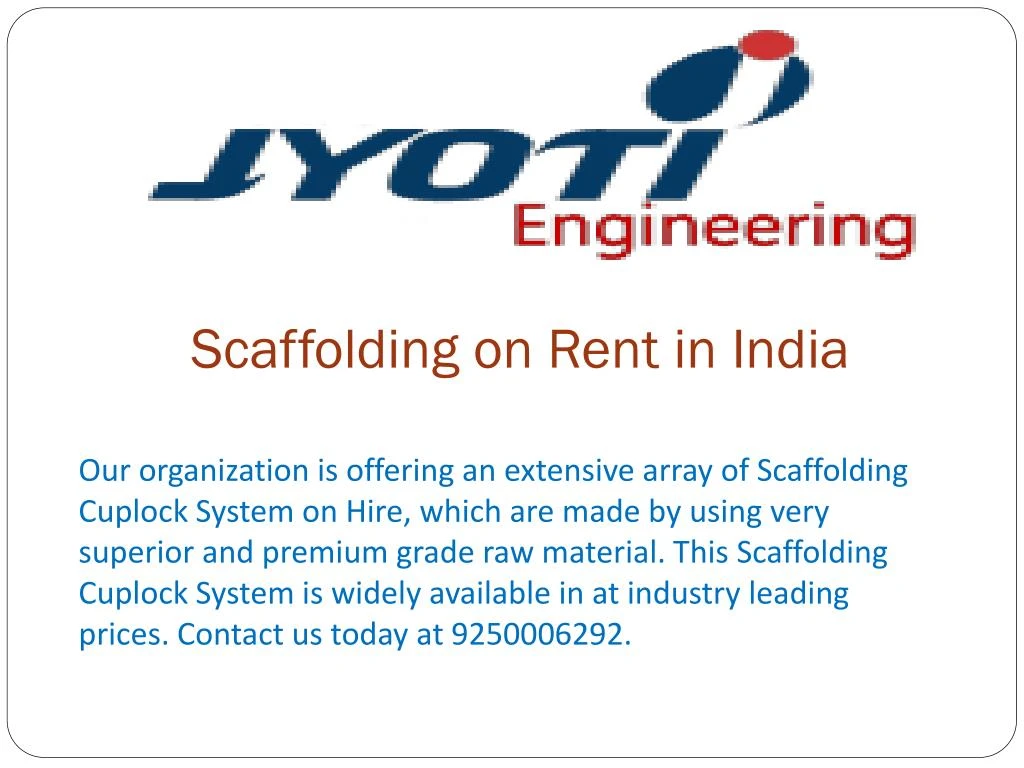 scaffolding on rent in india