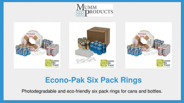 High Quality Six Pack Rings By Mumm Products