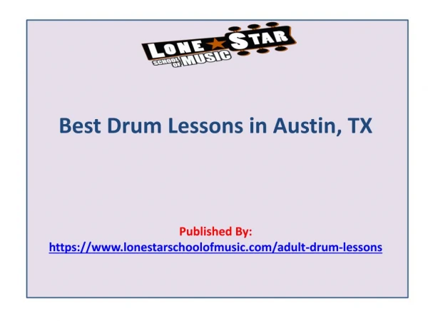 Best Drum Lessons in Austin, TX