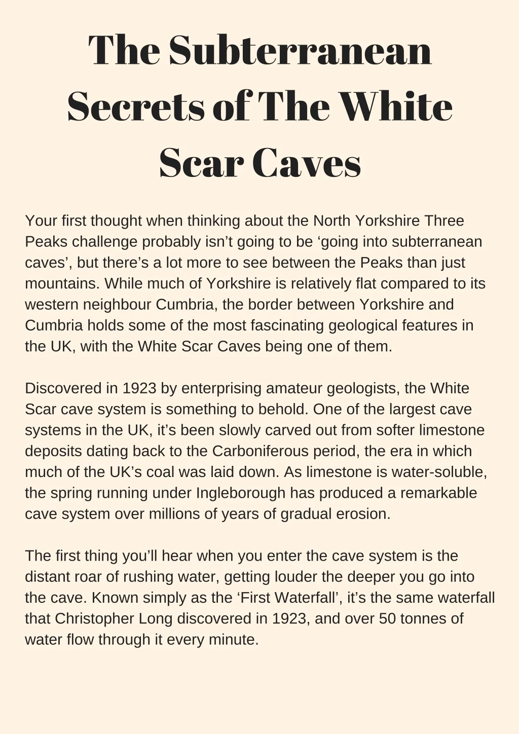 the subterranean secrets of the white scar caves