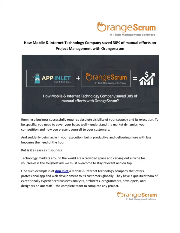 how mobile internet technology company saved