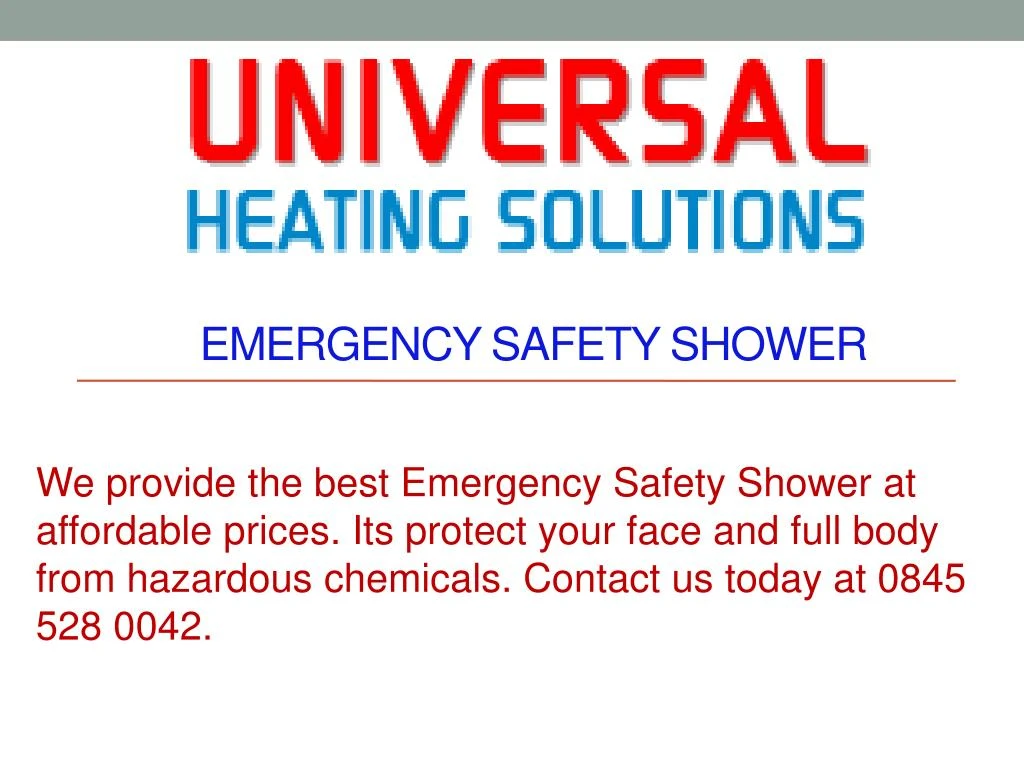 emergency safety shower