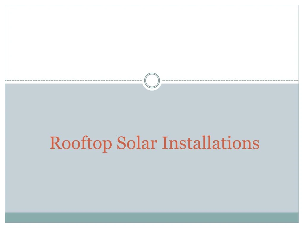 rooftop solar installations