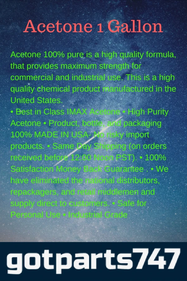 Acetone 1 Gallon