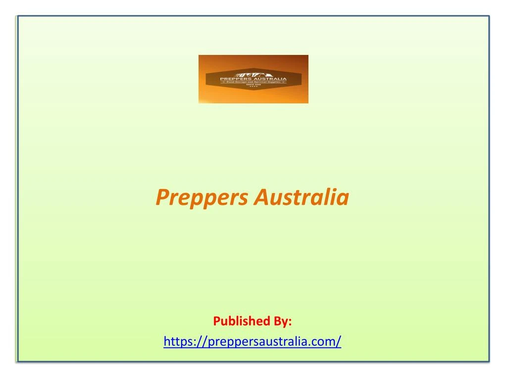 preppers australia published by https preppersaustralia com