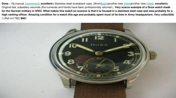 Collectible Military watches
