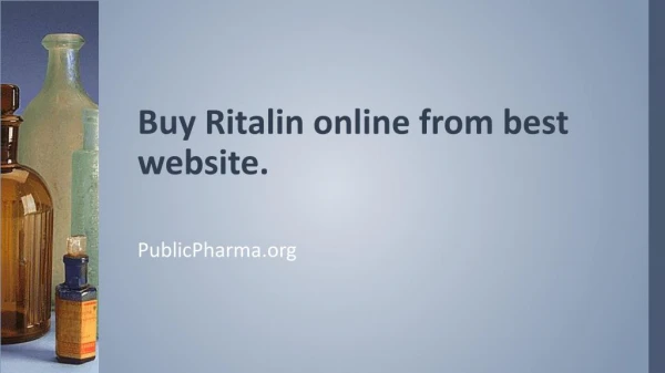 How to buy Ritalin online from the best website?