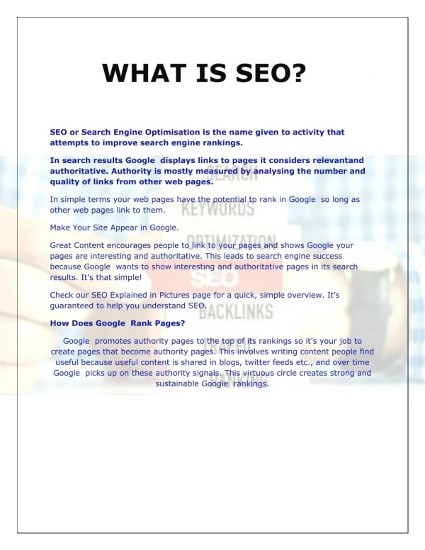 What is seo?