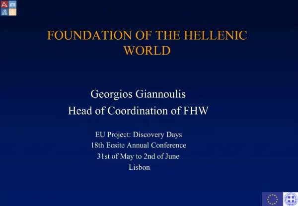 FOUNDATION OF THE HELLENIC WORLD