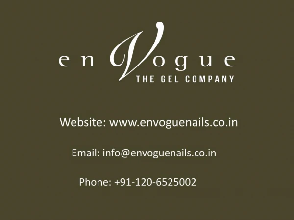 Envogue become Prestigious Nail Gel Company in India