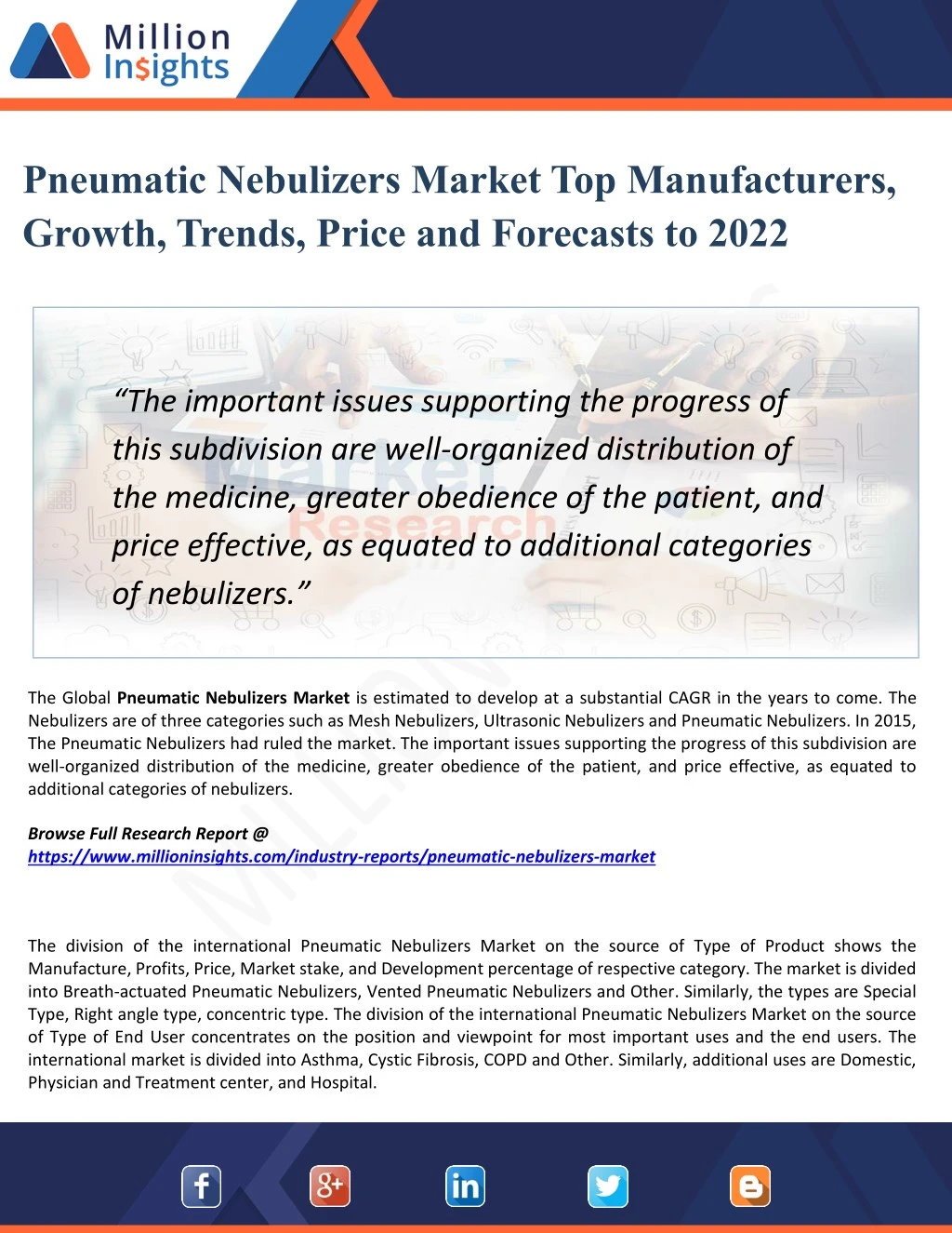 pneumatic nebulizers market top manufacturers