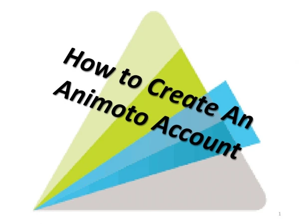 How to create animoto account