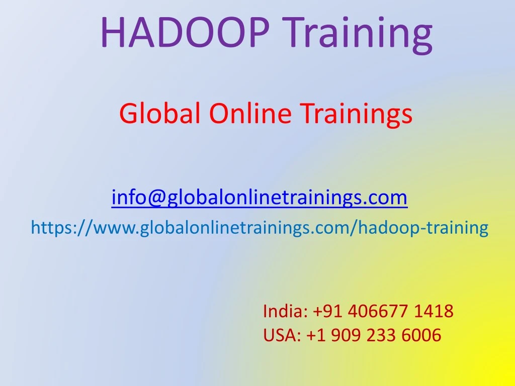 hadoop training