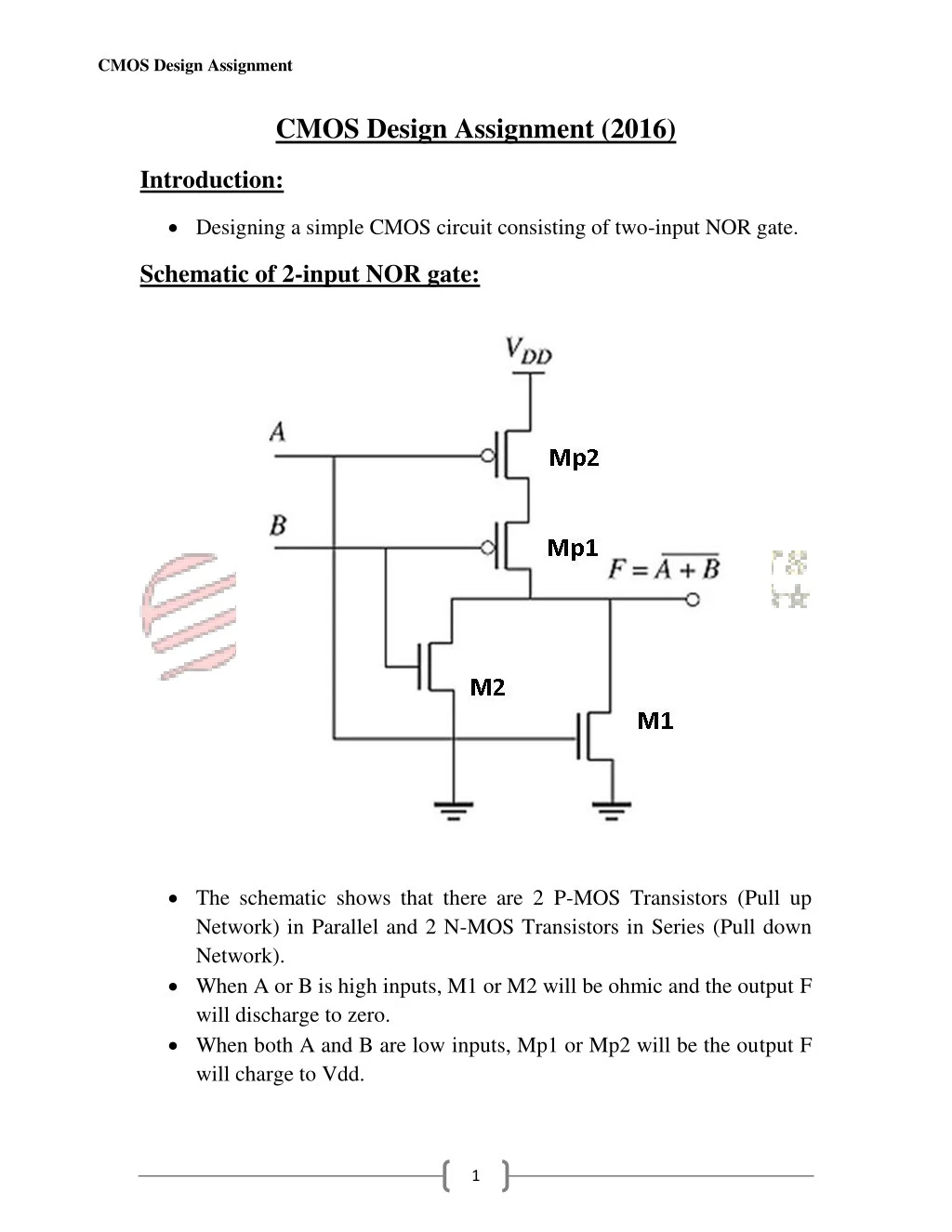 cmos design assignment