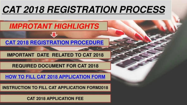 CAT 2018 Registration Process Start Apply Now