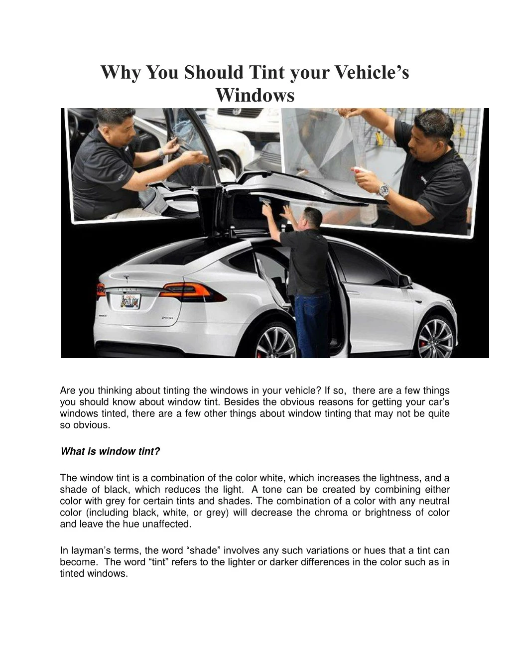 why you should tint your vehicle s windows