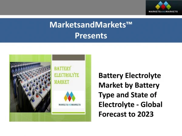 Battery Electrolyte Market