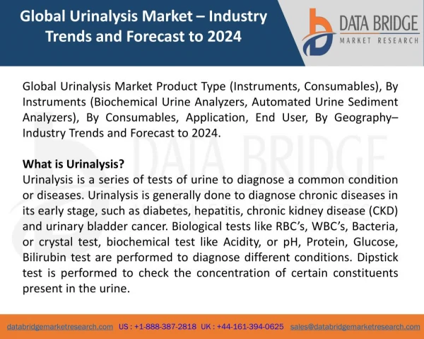Global Urinalysis Market is Growing at a Significant Rate in the Forecast Period 2018-2025