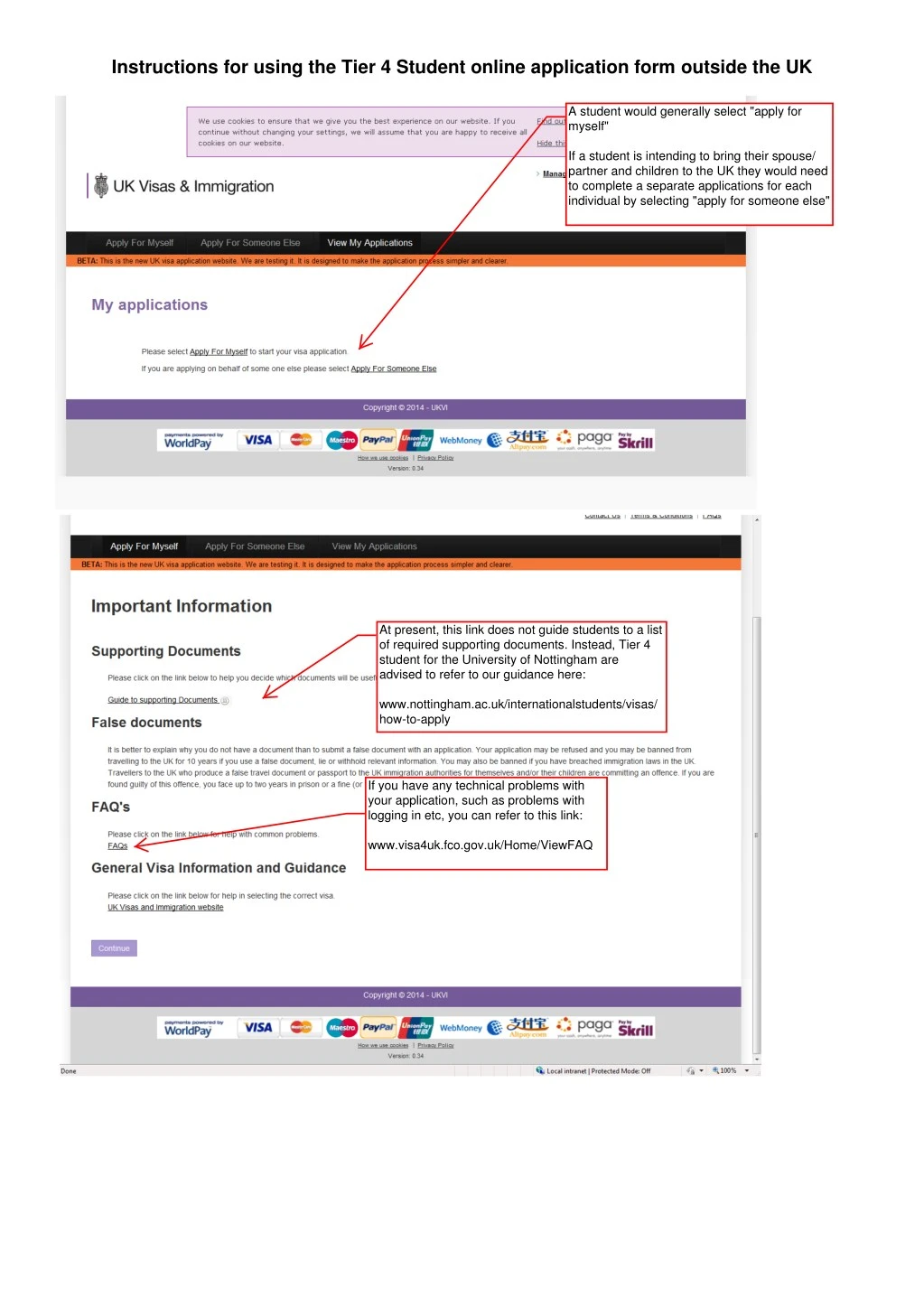 instructions for using the tier 4 student online