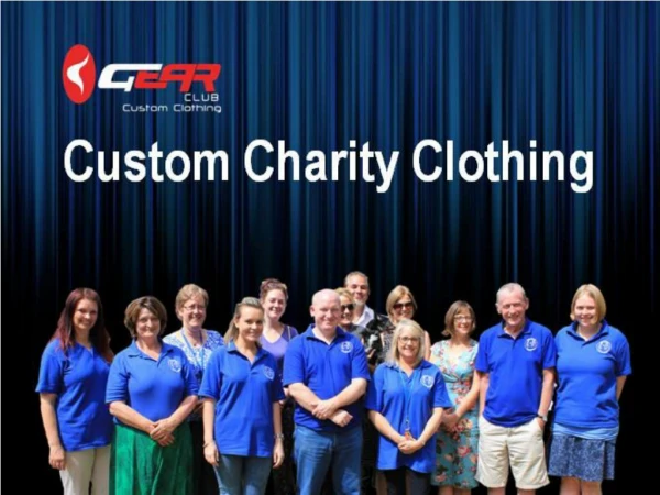 Custom Charity Clothing Designed by Gear Club Ltd