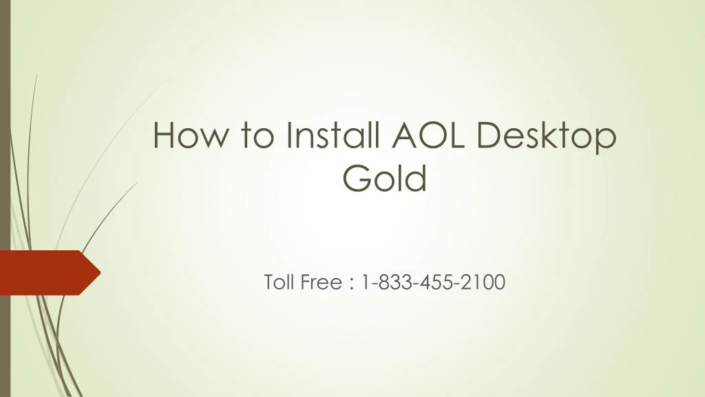 how to install aol desktop gold