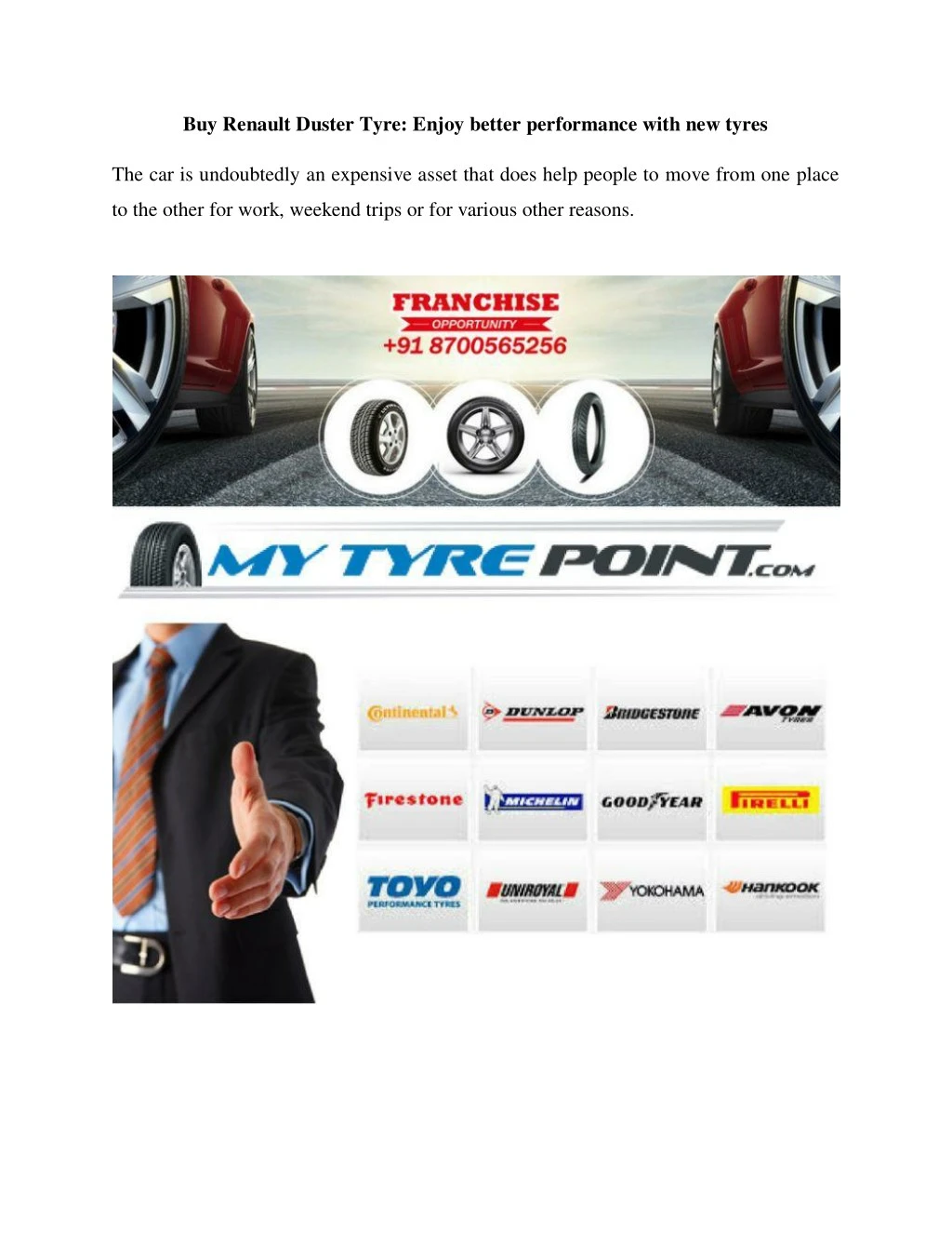 buy renault duster tyre enjoy better performance