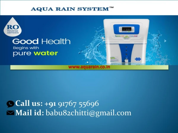 Ro Water Purifier Sales Service in Chennai