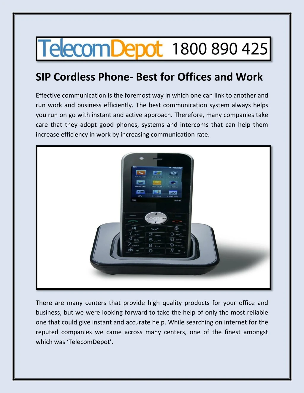 sip cordless phone best for offices and work