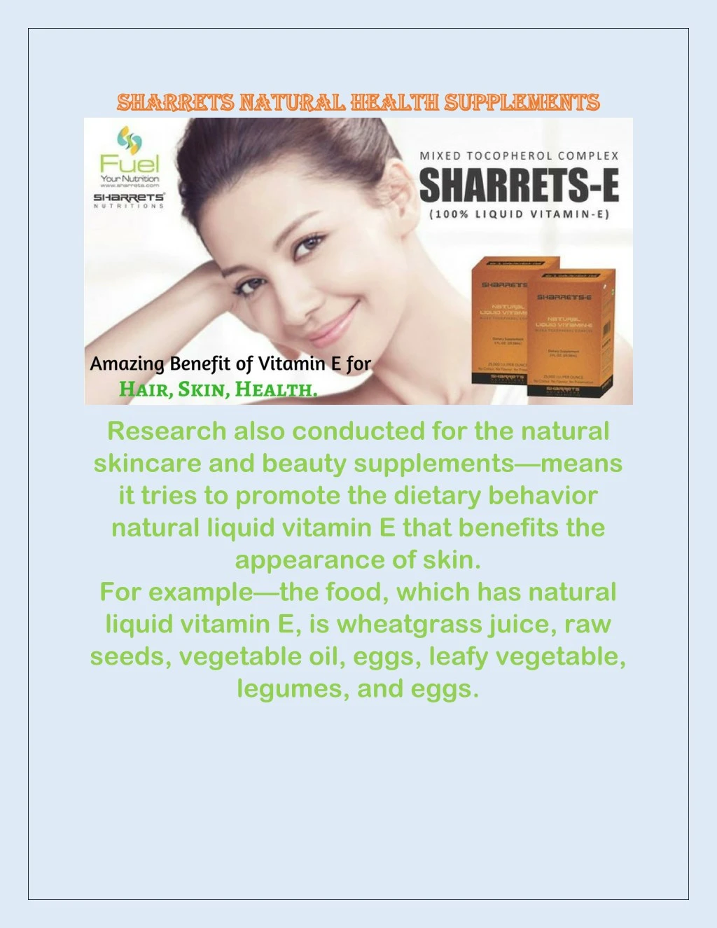 research also conducted for the natural skincare