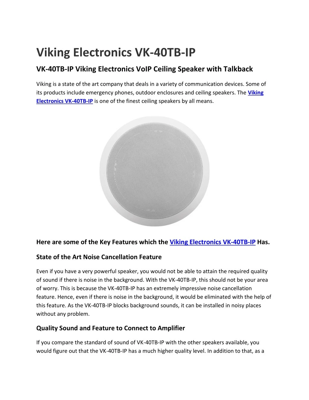 viking electronics vk 40tb ip