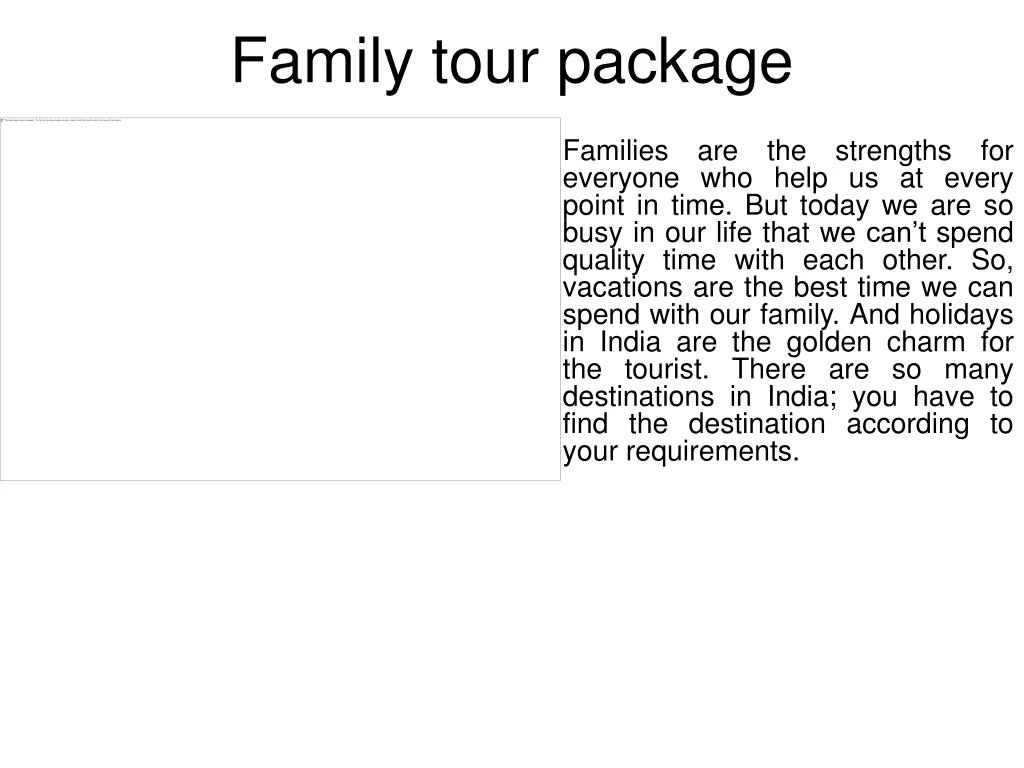 family tour package