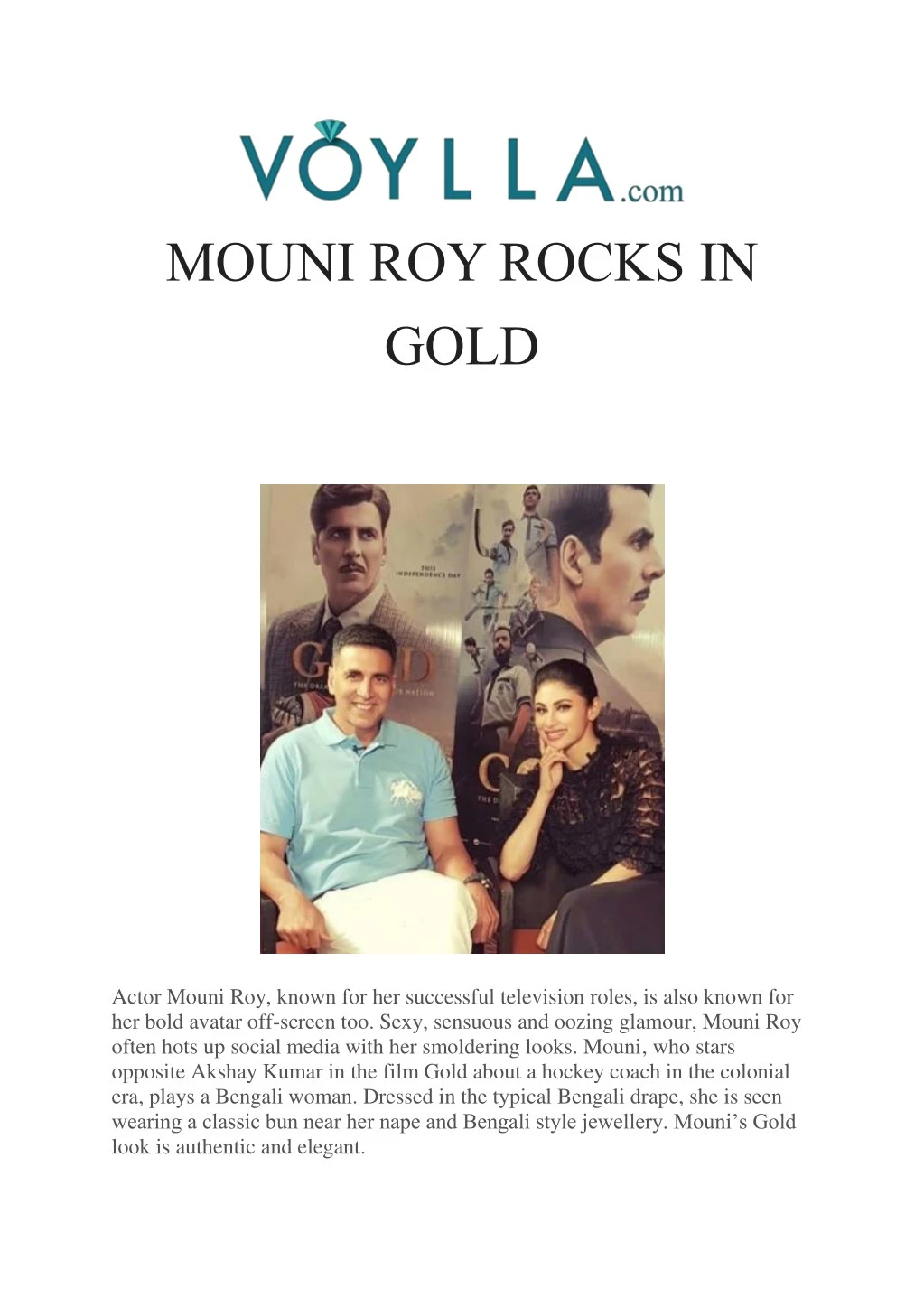 mouni roy rocks in gold