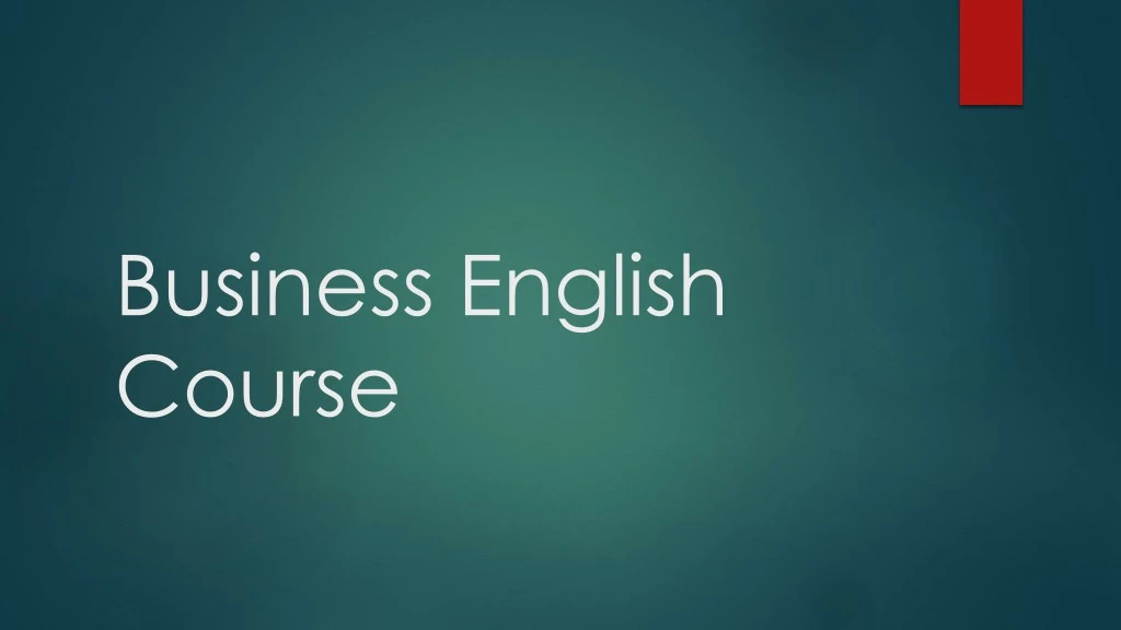 business english course