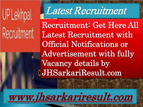 latest recruitment